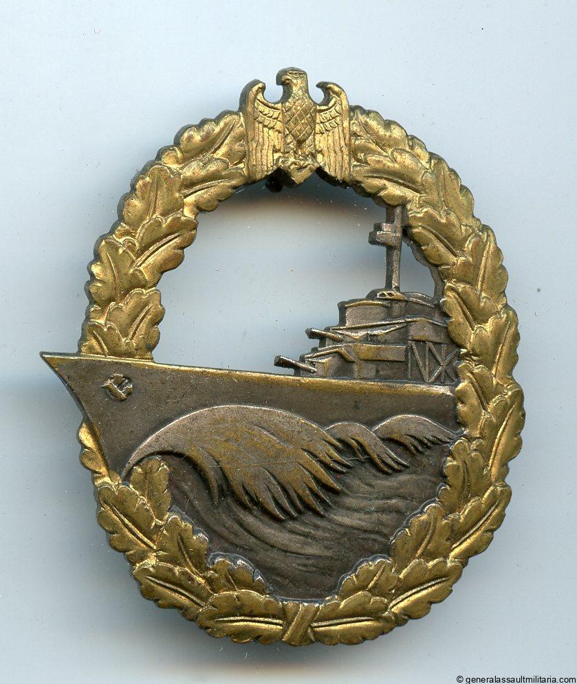 Kriegsmarine destroyer badge - Otto Schickle, Pforzheim