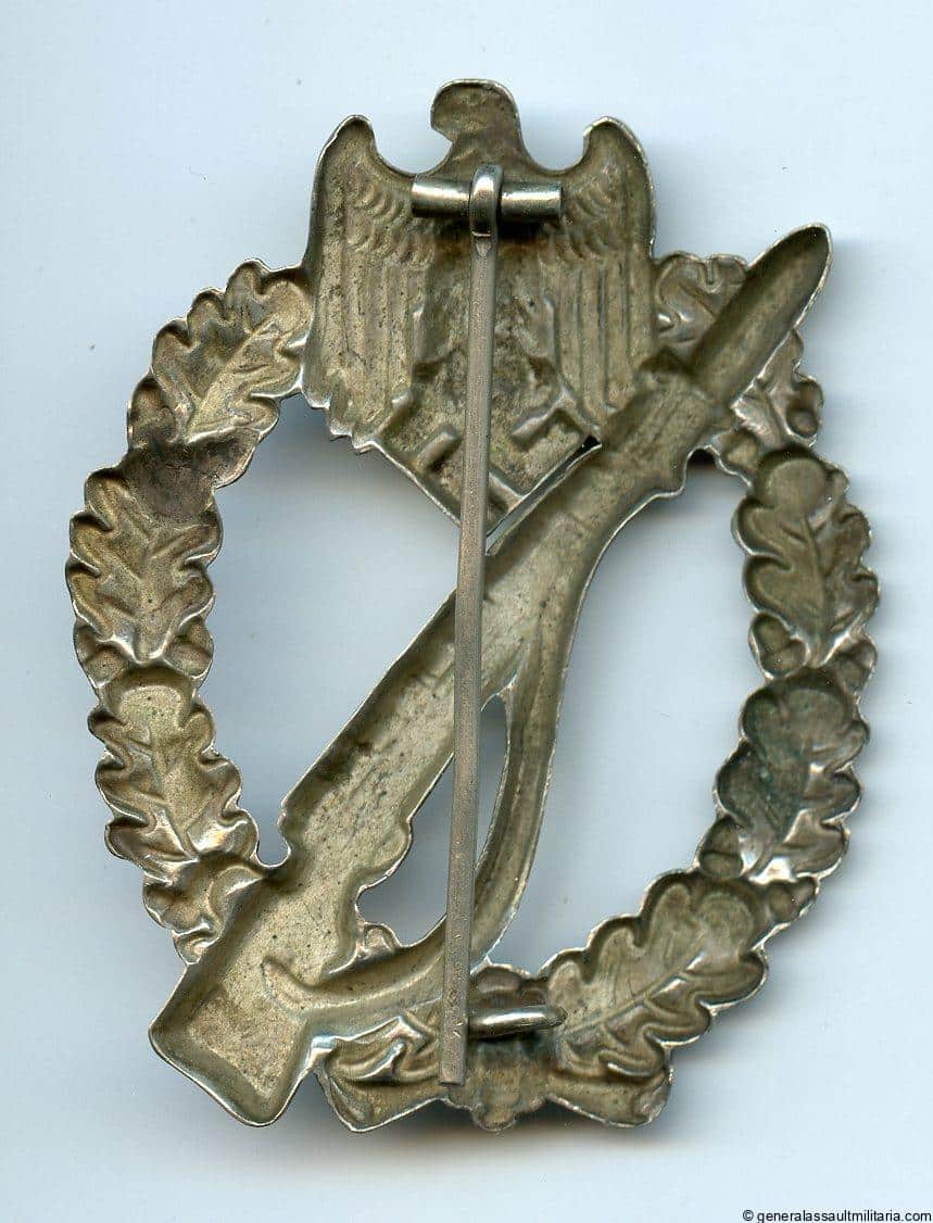 Infantry assault badge in silver – Nickel silver C.E. Juncker, Berlin