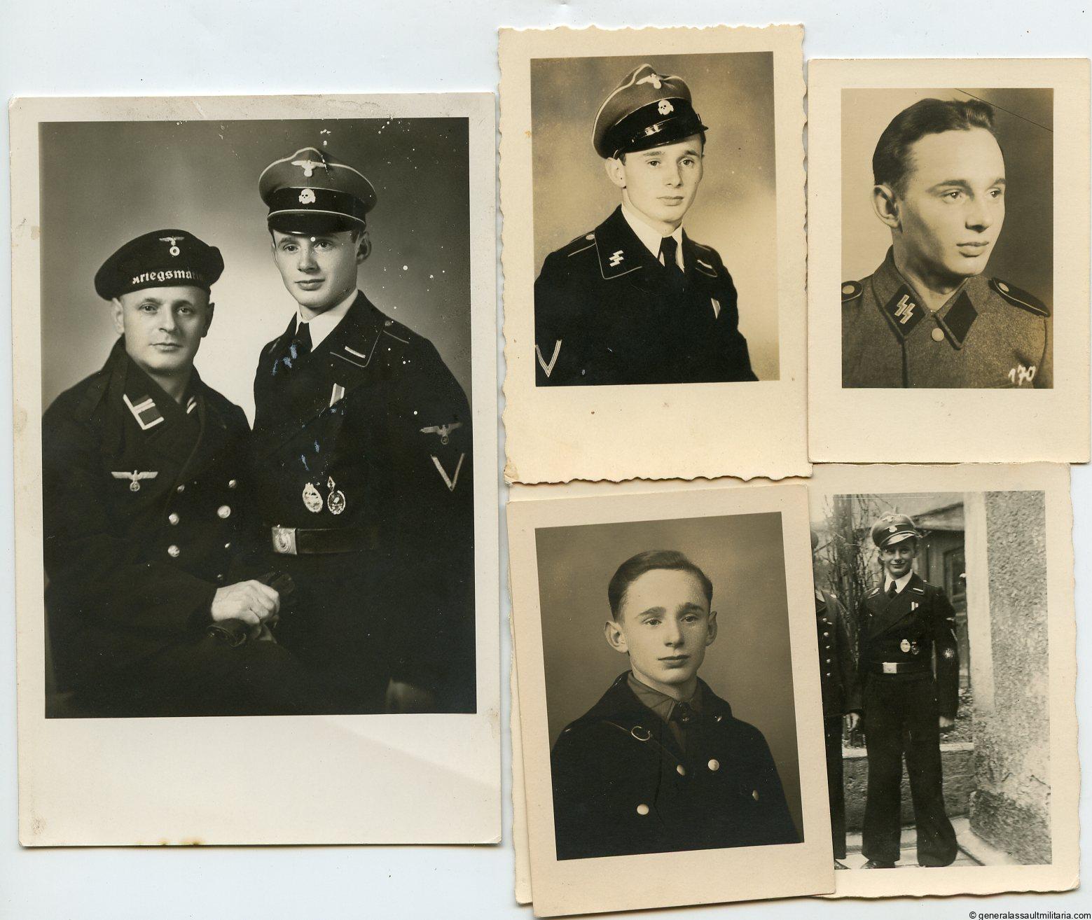 5x SS-VT/Waffen-SS panzer soldier photo lot