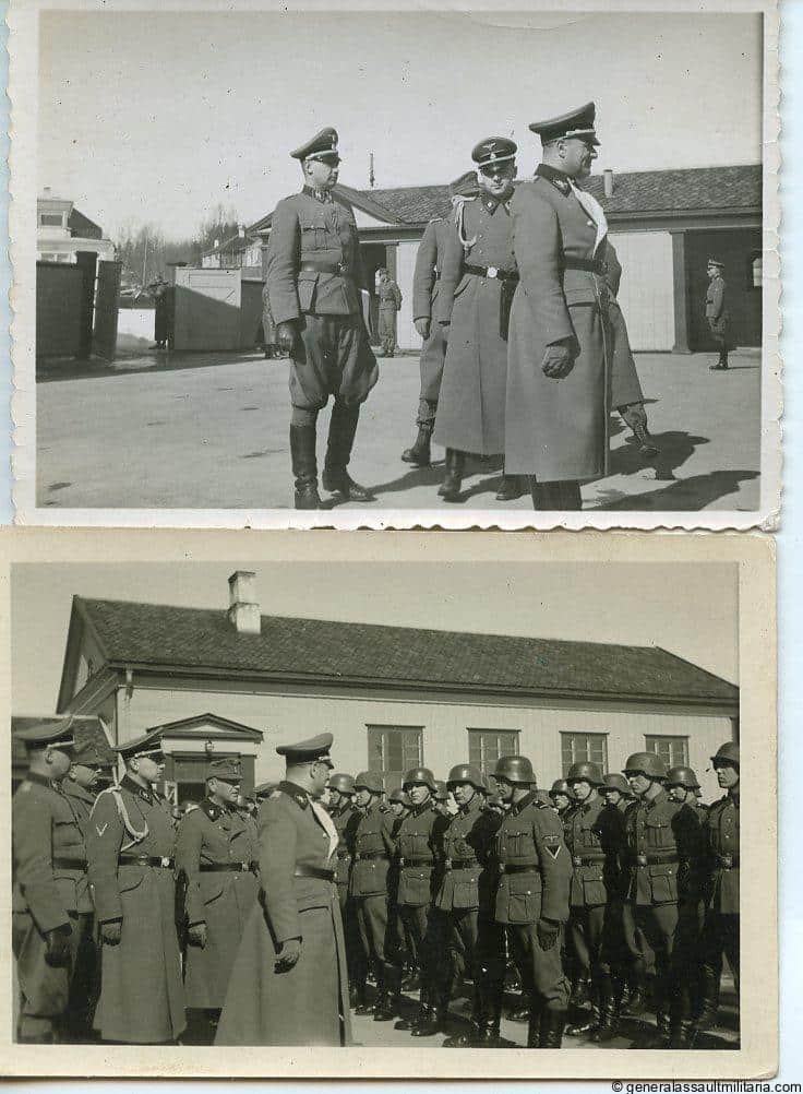 2x 6x9cm photo of Voss visiting the soldiers