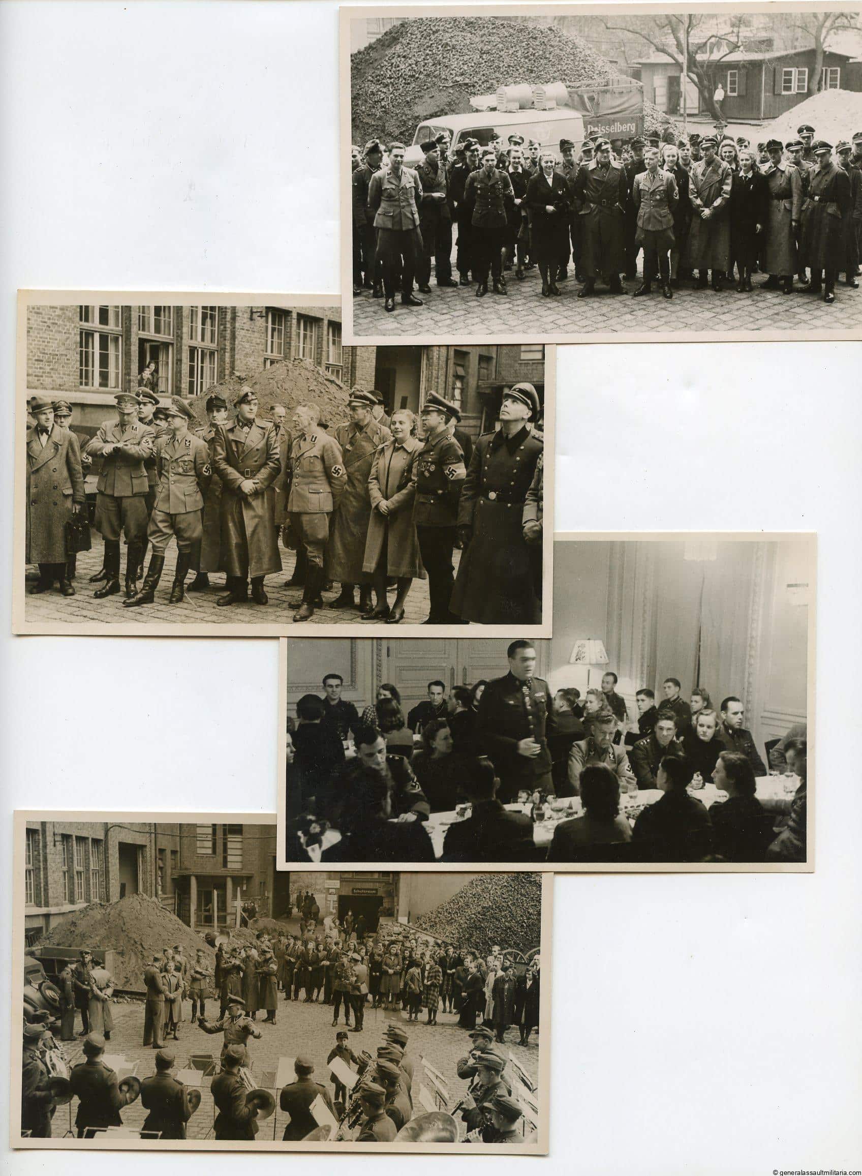 4x postcard size Gerd Bremer with KC and leather coat