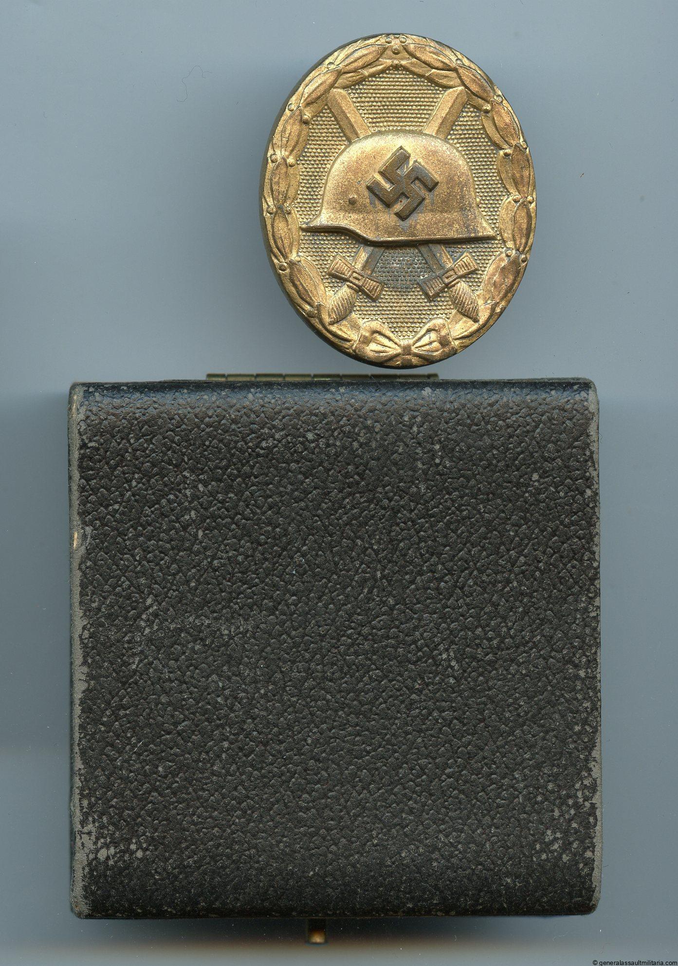 Wound badge in gold cased - MM26 B.H. Mayer, Pforzheim