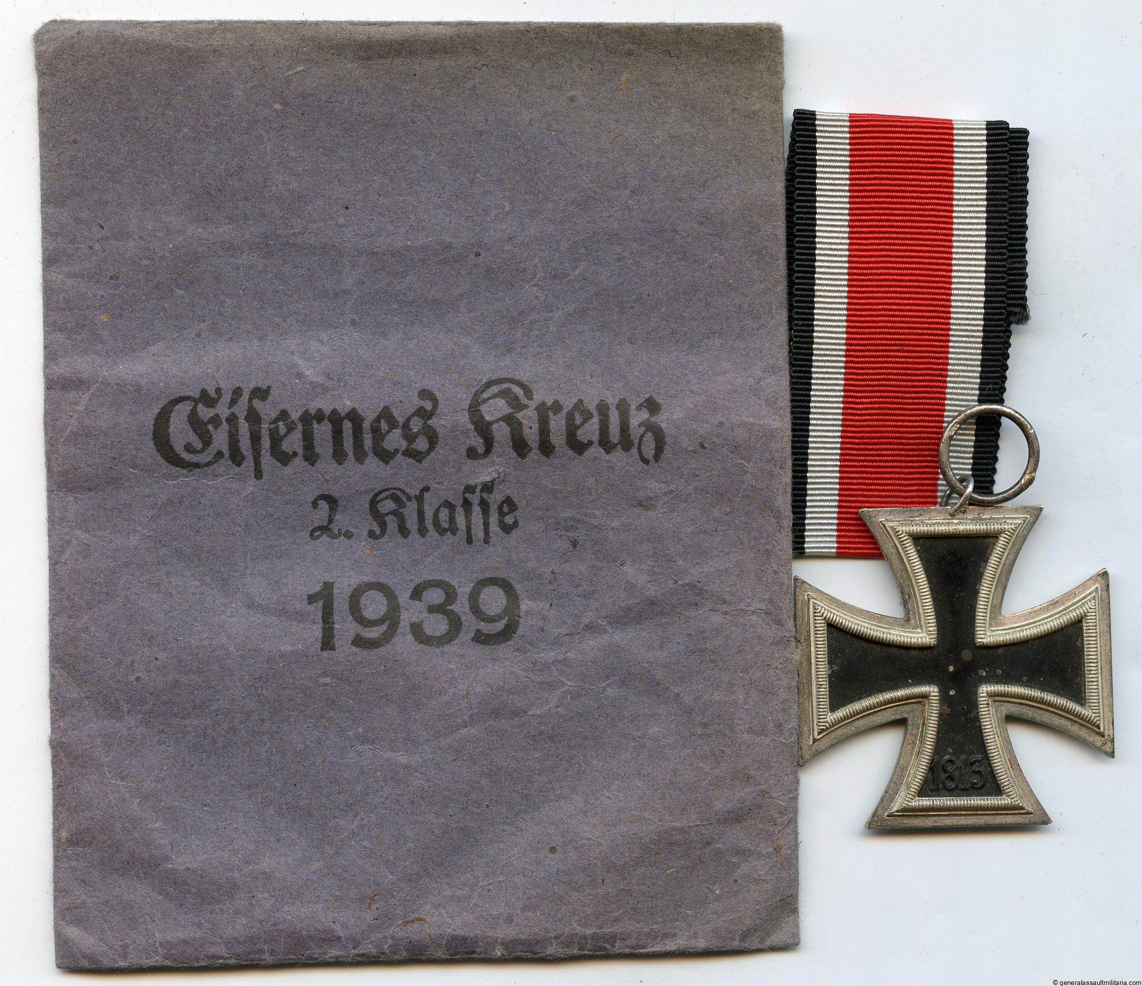 Iron cross 2nd class + packet - MM15 Friedrich Orth, Wien
