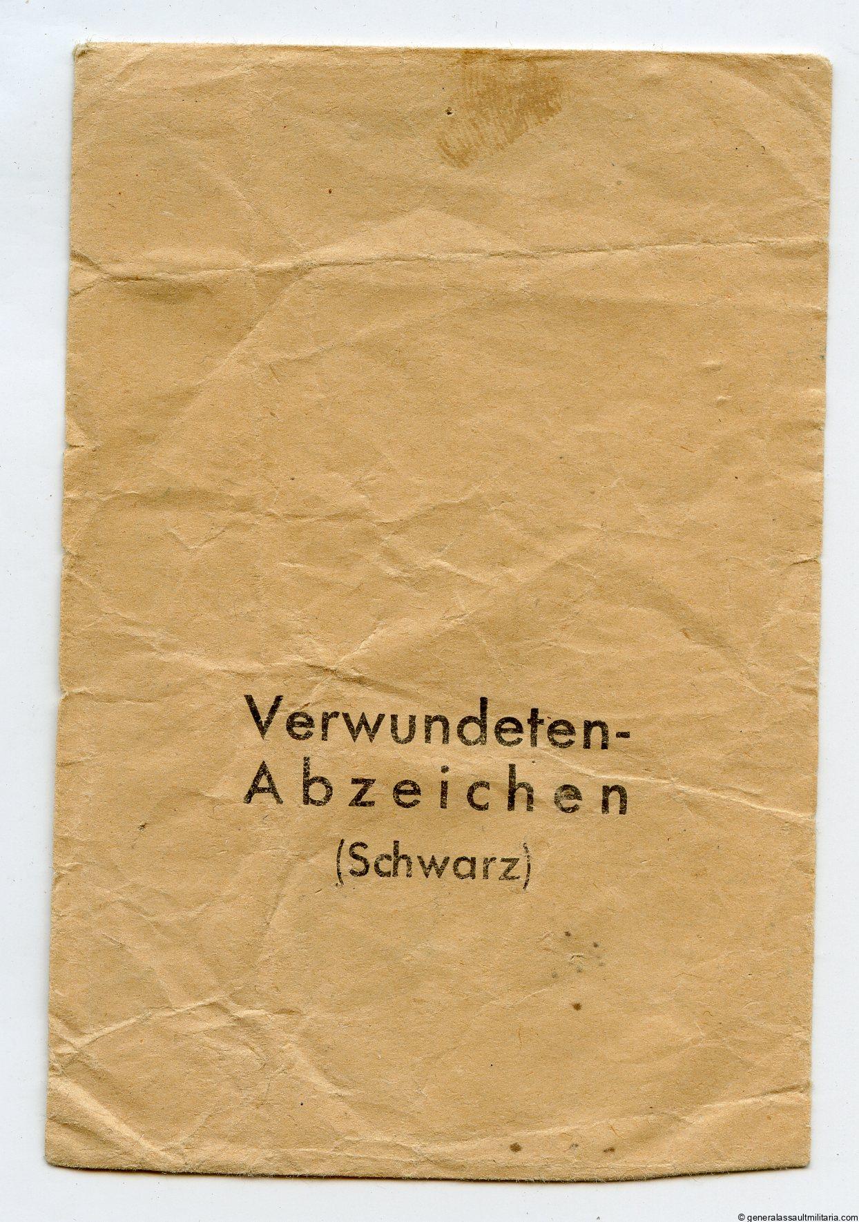 Wound badge black packet - Liefergemeinschaft Pforzheimer Schmuckhandwerker-Innungen