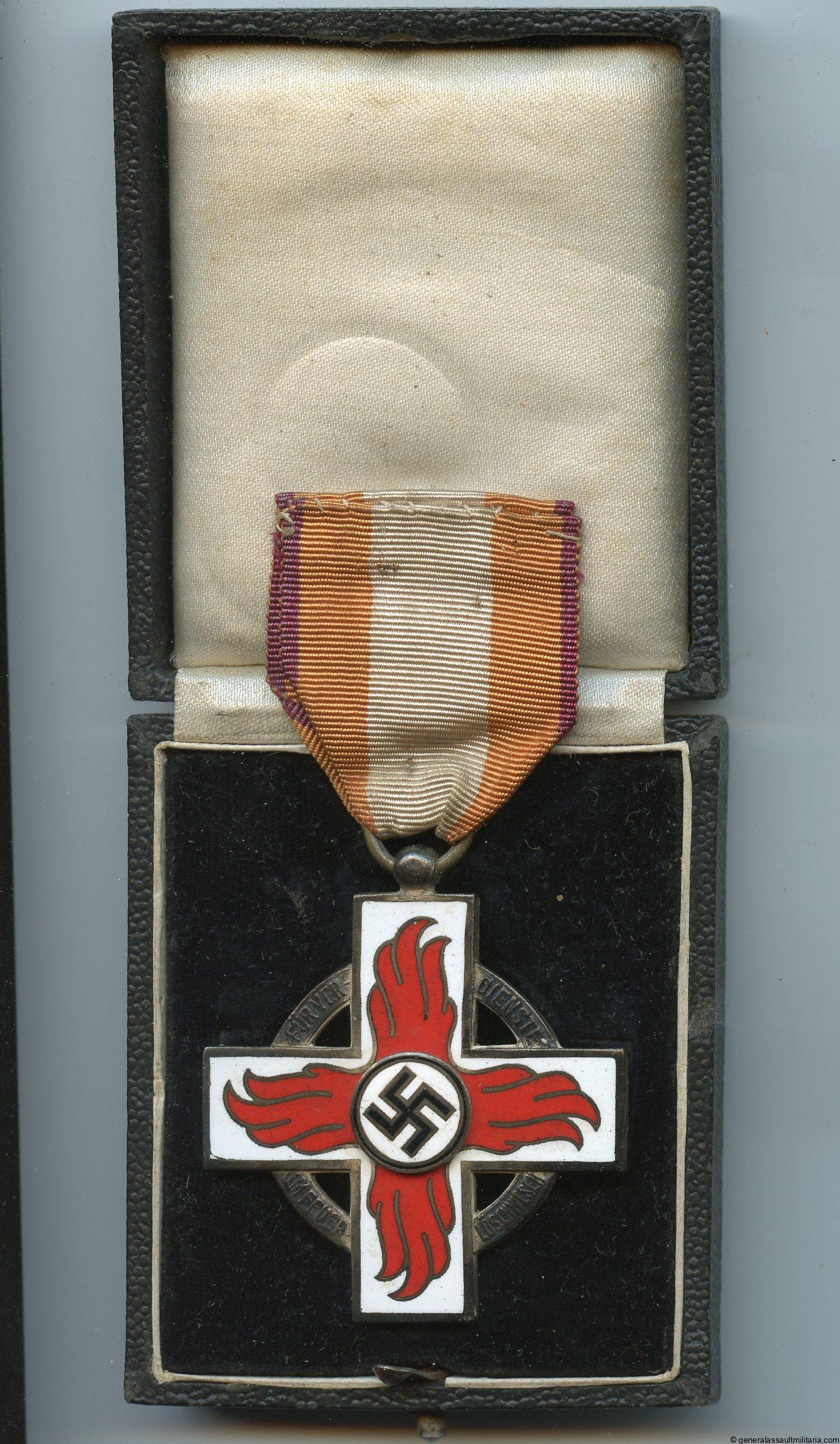 Fire police medal 2nd class cased