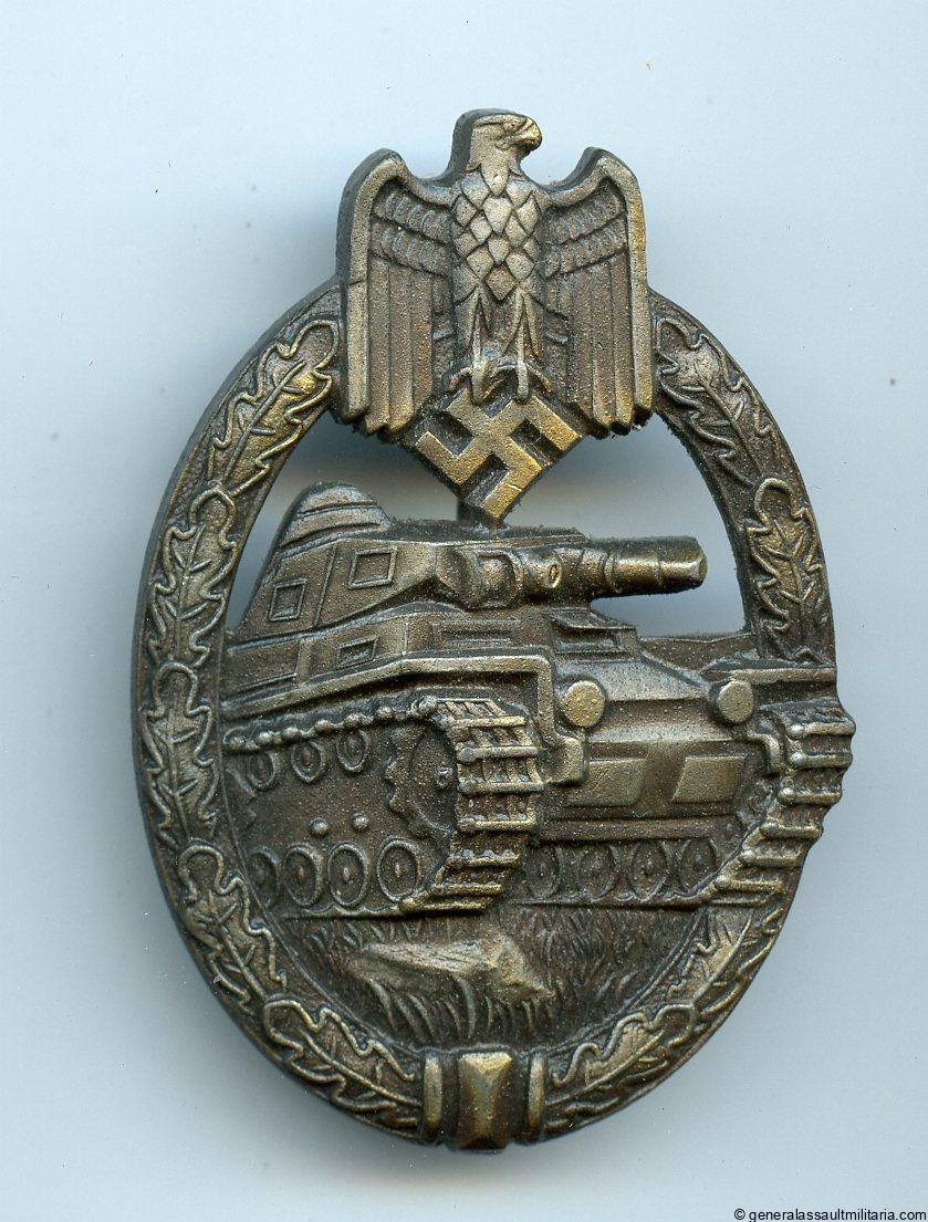 Panzer assault badge in bronze – Karl Wurster, Markneukirchen