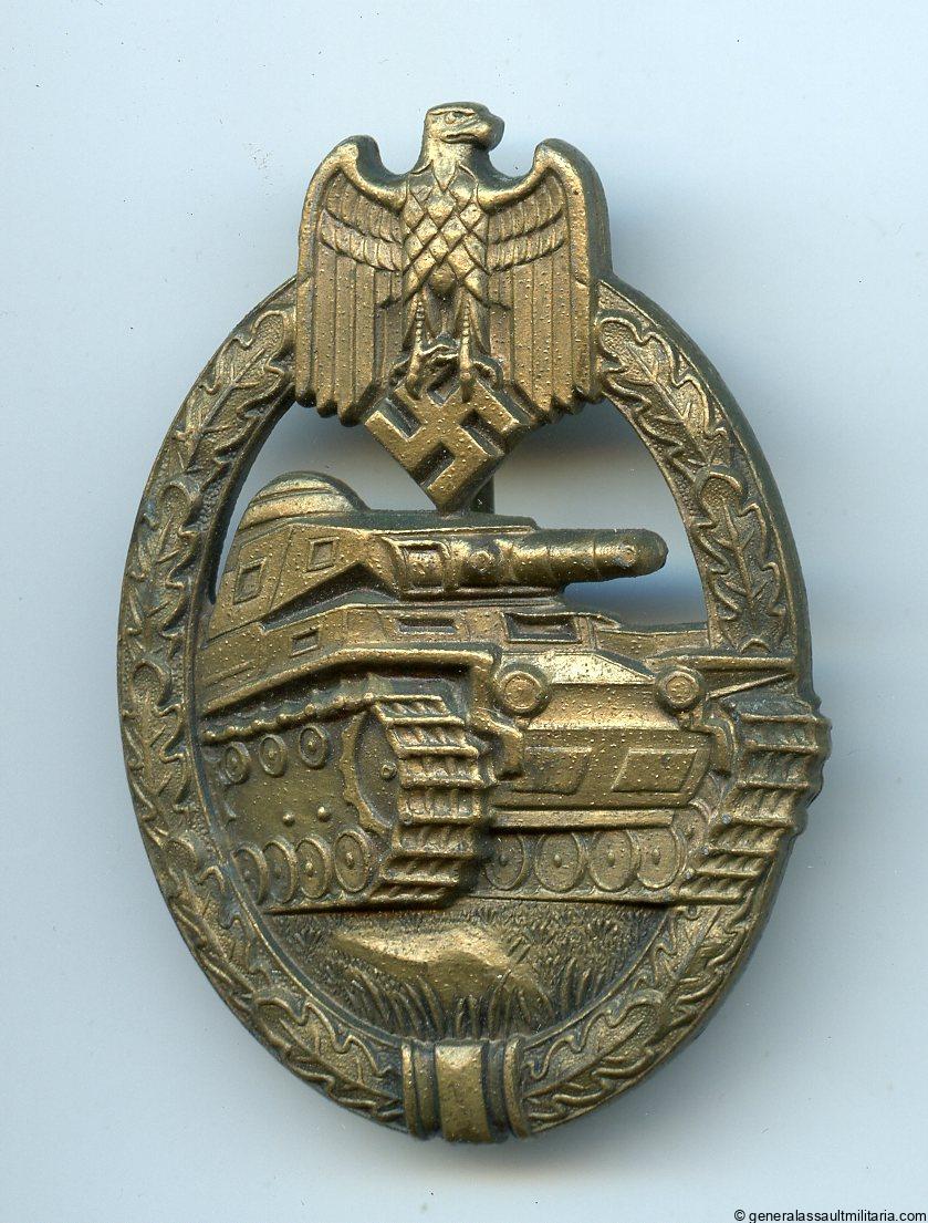 Panzer assault badge in bronze – Steinhauer & Lück, Lüdenscheid