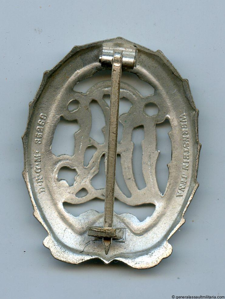 DRL sports badge in silver – H. Wernstein, Jena