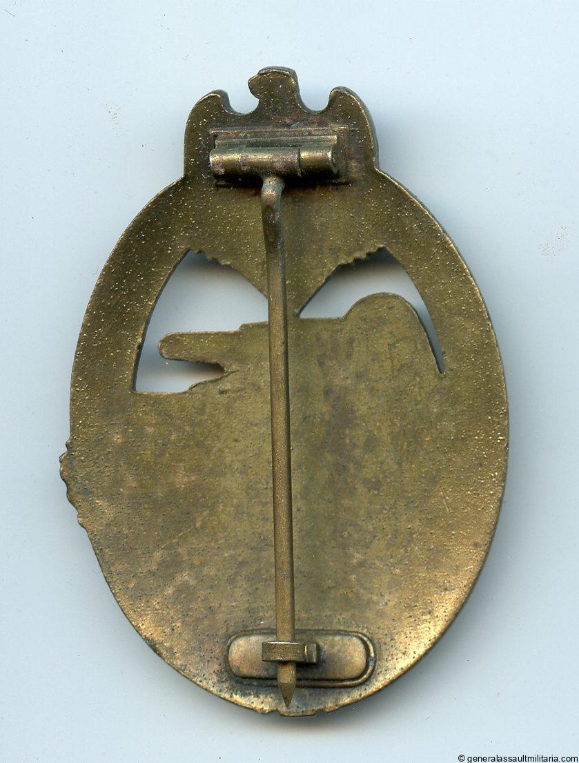Panzer assault badge in bronze – Steinhauer & Lück, Lüdenscheid